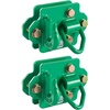 image:imageVEVOR 38 Tractor Bucket Hooks with Tie Down Ring Grade 70 Forged Steel 2 Pack BoltOn Grab Hook with Back Plates Compatible for Tractor Bucket RV UTV Truck Maximum Break Strength 15000 lbs Green2PCS Split