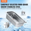 image:imageVEVOR 6 Pack Stainless Steel Hotel Pans  12 Size 6Inch Deep 08mm Thick AntiJam Commercial Food Pans for Steam Tables Restaurants Catering amp Industrial Use4 Inch Deep Thickened