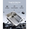 image:imageVEVOR 6 Pack Stainless Steel Hotel Pans  12 Size 6Inch Deep 08mm Thick AntiJam Commercial Food Pans for Steam Tables Restaurants Catering amp Industrial Use4 deep