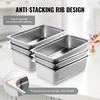 image:imageVEVOR 6 Pack Stainless Steel Hotel Pans  12 Size 6Inch Deep 08mm Thick AntiJam Commercial Food Pans for Steam Tables Restaurants Catering amp Industrial Use6 Inch Deep Thickened