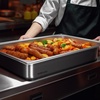 image:imageVEVOR 6 Pack Stainless Steel Hotel Pans  12 Size 6Inch Deep 08mm Thick AntiJam Commercial Food Pans for Steam Tables Restaurants Catering amp Industrial Use6 Inch Deep Thickened