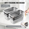 image:imageVEVOR 6 Pack Stainless Steel Hotel Pans  12 Size 6Inch Deep 08mm Thick AntiJam Commercial Food Pans for Steam Tables Restaurants Catering amp Industrial Use4 Inch Deep Thickened