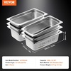 image:imageVEVOR 6 Pack Stainless Steel Hotel Pans  12 Size 6Inch Deep 08mm Thick AntiJam Commercial Food Pans for Steam Tables Restaurants Catering amp Industrial Use4 Inch Deep Thickened