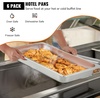 image:imageVEVOR 6 Pack Stainless Steel Hotel Pans  12 Size 6Inch Deep 08mm Thick AntiJam Commercial Food Pans for Steam Tables Restaurants Catering amp Industrial Use25 Inch Deep