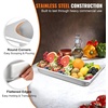 image:imageVEVOR 6 Pack Stainless Steel Hotel Pans  12 Size 6Inch Deep 08mm Thick AntiJam Commercial Food Pans for Steam Tables Restaurants Catering amp Industrial Use25 Inch Deep