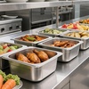 image:imageVEVOR 6 Pack Stainless Steel Hotel Pans  12 Size 6Inch Deep 08mm Thick AntiJam Commercial Food Pans for Steam Tables Restaurants Catering amp Industrial Use4 Inch Deep