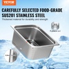 image:imageVEVOR 6 Pack Stainless Steel Hotel Pans  12 Size 6Inch Deep 08mm Thick AntiJam Commercial Food Pans for Steam Tables Restaurants Catering amp Industrial Use6 Inch Deep Thickened