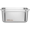 image:imageVEVOR 6 Pack Stainless Steel Hotel Pans  12 Size 6Inch Deep 08mm Thick AntiJam Commercial Food Pans for Steam Tables Restaurants Catering amp Industrial Use6 Inch Deep Thickened