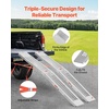 image:imageVEVOR 75ft Aluminum Ramps 1500 lbs Folding Loading Ramps 2 pcs Set for Pickup Trucks Bed Trailers Ramp with Load Straps for Dirt Bike UTV ATV Trucks Lawn Mowers Cargo Trailer 89 L x 12 W1000lbs