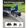 image:imageVEVOR 75ft Aluminum Ramps 1500 lbs Folding Loading Ramps 2 pcs Set for Pickup Trucks Bed Trailers Ramp with Load Straps for Dirt Bike UTV ATV Trucks Lawn Mowers Cargo Trailer 89 L x 12 W2000lbs