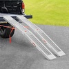 image:imageVEVOR 75ft Aluminum Ramps 1500 lbs Folding Loading Ramps 2 pcs Set for Pickup Trucks Bed Trailers Ramp with Load Straps for Dirt Bike UTV ATV Trucks Lawn Mowers Cargo Trailer 89 L x 12 W1000lbs