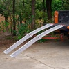 image:imageVEVOR 75ft Aluminum Ramps 1500 lbs Folding Loading Ramps 2 pcs Set for Pickup Trucks Bed Trailers Ramp with Load Straps for Dirt Bike UTV ATV Trucks Lawn Mowers Cargo Trailer 89 L x 12 W1500lbs