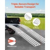 image:imageVEVOR 75ft Aluminum Ramps 1500 lbs Folding Loading Ramps 2 pcs Set for Pickup Trucks Bed Trailers Ramp with Load Straps for Dirt Bike UTV ATV Trucks Lawn Mowers Cargo Trailer 89 L x 12 W2000lbs