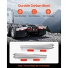 image:imageVEVOR Chrome Straight Spring Loaded Mud Flap Hangers 212 Bolt Spacing Mudflap Hangers for Semi Trucks 1 Pair Heavy Duty Semi Truck Mud Flap Hanger Set with Aluminum Reflective Plates Silver