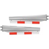 image:imageVEVOR Chrome Straight Spring Loaded Mud Flap Hangers 212 Bolt Spacing Mudflap Hangers for Semi Trucks 1 Pair Heavy Duty Semi Truck Mud Flap Hanger Set with Aluminum Reflective Plates Silver