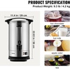 image:imageVEVOR Commercial Coffee Urn 110Cups165L Stainless Steel Large Coffee Dispenser 1500W 110V Electric Coffee Maker Urn For Quick Brewing Hot Water Urn for Easy Cleaning65 Cups