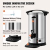 image:imageVEVOR Commercial Coffee Urn 110Cups165L Stainless Steel Large Coffee Dispenser 1500W 110V Electric Coffee Maker Urn For Quick Brewing Hot Water Urn for Easy Cleaning65 Cups
