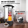 image:imageVEVOR Commercial Coffee Urn 110Cups165L Stainless Steel Large Coffee Dispenser 1500W 110V Electric Coffee Maker Urn For Quick Brewing Hot Water Urn for Easy Cleaning50 Cups