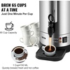 image:imageVEVOR Commercial Coffee Urn 110Cups165L Stainless Steel Large Coffee Dispenser 1500W 110V Electric Coffee Maker Urn For Quick Brewing Hot Water Urn for Easy Cleaning65 Cups