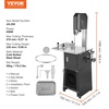 image:imageVEVOR Commercial Electric Meat Bandsaw 650W Stainless Steel Countertop Bone Sawing Machine Workbeach 124 x 181 433 Inch Max Cutting Thickness Frozen Meat Cutter for Rib Pork Beef550W