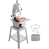 image:imageVEVOR Commercial Electric Meat Bandsaw 650W Stainless Steel Countertop Bone Sawing Machine Workbeach 124 x 181 433 Inch Max Cutting Thickness Frozen Meat Cutter for Rib Pork Beef1800W