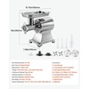 image:imageVEVOR Commercial Electric Meat Grinder 7 lbsmin Capacity 12 Industrial Meat Mincer with 2 Stainless Steel Blades 2 Grinding Plates 850W HeavyDuty Sausage Maker Stuffer for Kitchen Restaurant552 LbsH