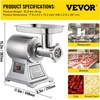 image:imageVEVOR Commercial Electric Meat Grinder 7 lbsmin Capacity 12 Industrial Meat Mincer with 2 Stainless Steel Blades 2 Grinding Plates 850W HeavyDuty Sausage Maker Stuffer for Kitchen Restaurant550 LbsH