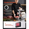 image:imageVEVOR Commercial Electric Meat Grinder 7 lbsmin Capacity 12 Industrial Meat Mincer with 2 Stainless Steel Blades 2 Grinding Plates 850W HeavyDuty Sausage Maker Stuffer for Kitchen Restaurant420 LbsH