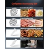 image:imageVEVOR Commercial Electric Meat Grinder 7 lbsmin Capacity 12 Industrial Meat Mincer with 2 Stainless Steel Blades 2 Grinding Plates 850W HeavyDuty Sausage Maker Stuffer for Kitchen Restaurant300 LbsH