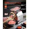 image:imageVEVOR Commercial Electric Meat Grinder 7 lbsmin Capacity 12 Industrial Meat Mincer with 2 Stainless Steel Blades 2 Grinding Plates 850W HeavyDuty Sausage Maker Stuffer for Kitchen Restaurant300 LbsH