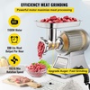 image:imageVEVOR Commercial Electric Meat Grinder 7 lbsmin Capacity 12 Industrial Meat Mincer with 2 Stainless Steel Blades 2 Grinding Plates 850W HeavyDuty Sausage Maker Stuffer for Kitchen Restaurant550 LbsH