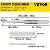 image:imageVEVOR Heavy Duty Drawer Slides 60 Inch 500 lb 1 Pair Full Extension Side Mount Ball Bearing Rails with Dual Lock for Industrial Cabinets Tool Chests and Workbenches40 inch
