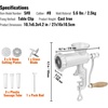 image:imageVEVOR Manual Meat Grinder Heavy Duty Cast Iron Hand Meat Grinder with Steel Table Clamp Meat Mincer Sausage Maker with 1 Cutting Blade 2 Cutting Plates 3 Sausage Tubes for Beef Pepper Mushroom8