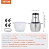 image:imageVEVOR Manual Meat Grinder Heavy Duty Cast Iron Hand Meat Grinder with Steel Table Clamp Meat Mincer Sausage Maker with 1 Cutting Blade 2 Cutting Plates 3 Sausage Tubes for Beef Pepper Mushroom8 Cup5 Cup
