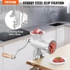 image:imageVEVOR Manual Meat Grinder Heavy Duty Cast Iron Hand Meat Grinder with Steel Table Clamp Meat Mincer Sausage Maker with 1 Cutting Blade 2 Cutting Plates 3 Sausage Tubes for Beef Pepper Mushroom8