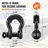 image:imageVEVOR OffRoad Recovery Kit 3 x 30 Tow Straps Heavy Duty with Hooks 30000 lbs Winch Strap Kit 44092 lbs DRing Shackles Shackle Receiver Snatch Block Pulley Gloves Storage Bag for ATV Jeep5piece set