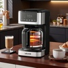 image:imageVEVOR Programmable Coffee Maker 12 Cup Programmable Drip Coffee Makers with Touch Screen 4Hour Keep Warm Coffee Makers Drips 2 Brew Strengths Drip Coffee Machine for Home 24Hour Programmable