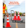 image:imageVEVOR Safety Cones 12 x 28 Traffic Cones PVC Orange Construction Cones 2 Reflective Collars Traffic Cones with Weighted Base and HandHeld Ring Used for Traffic Control Driveway Road Parking12