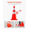 image:imageVEVOR Safety Cones 12 x 28 Traffic Cones PVC Orange Construction Cones 2 Reflective Collars Traffic Cones with Weighted Base and HandHeld Ring Used for Traffic Control Driveway Road Parking6