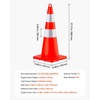 image:imageVEVOR Safety Cones 12 x 28 Traffic Cones PVC Orange Construction Cones 2 Reflective Collars Traffic Cones with Weighted Base and HandHeld Ring Used for Traffic Control Driveway Road Parking6