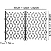 image:imageVEVOR Single Folding Security Gate 725 ft H x 78 ft W Folding Door Gate Steel Accordion Security Gate Flexible Expanding Security Gate 360 Rolling Barricade Gate Scissor GateDoor with Padlock6339 H x 122 W