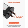 image:imageVEVOR Stainless Steel Angled Spring Loaded Mud Flap Hangers 212 Bolt Spacing Mudflap Hangers for Semi Trucks 1 Pair Heavy Duty Semi Truck Mud Flap Hanger Set with Reflective Strips Silver118