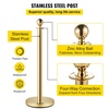 image:imageVEVOR Stanchions and Velvet Ropes 4Pcs Solid Base with Stainless Steel Post 5ft Red Velvet Ropes and Posts Crowd Control Barriers Gold Stanchions Red Carpet Runner Poles for Party SuppliesGold