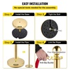 image:imageVEVOR Stanchions and Velvet Ropes 4Pcs Solid Base with Stainless Steel Post 5ft Red Velvet Ropes and Posts Crowd Control Barriers Gold Stanchions Red Carpet Runner Poles for Party SuppliesGold