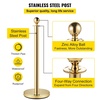 image:imageVEVOR Stanchions and Velvet Ropes 4Pcs Solid Base with Stainless Steel Post 5ft Red Velvet Ropes and Posts Crowd Control Barriers Gold Stanchions Red Carpet Runner Poles for Party SuppliesGold