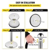 image:imageVEVOR Stanchions and Velvet Ropes 4Pcs Solid Base with Stainless Steel Post 5ft Red Velvet Ropes and Posts Crowd Control Barriers Gold Stanchions Red Carpet Runner Poles for Party SuppliesSilver