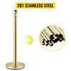 image:imageVEVOR Stanchions and Velvet Ropes 4Pcs Solid Base with Stainless Steel Post 5ft Red Velvet Ropes and Posts Crowd Control Barriers Gold Stanchions Red Carpet Runner Poles for Party SuppliesGold