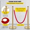 image:imageVEVOR Stanchions and Velvet Ropes 4Pcs Solid Base with Stainless Steel Post 5ft Red Velvet Ropes and Posts Crowd Control Barriers Gold Stanchions Red Carpet Runner Poles for Party SuppliesGold