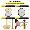 image:imageVEVOR Stanchions and Velvet Ropes 4Pcs Solid Base with Stainless Steel Post 5ft Red Velvet Ropes and Posts Crowd Control Barriers Gold Stanchions Red Carpet Runner Poles for Party SuppliesGold