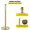 image:imageVEVOR Stanchions and Velvet Ropes 4Pcs Solid Base with Stainless Steel Post 5ft Red Velvet Ropes and Posts Crowd Control Barriers Gold Stanchions Red Carpet Runner Poles for Party SuppliesGold